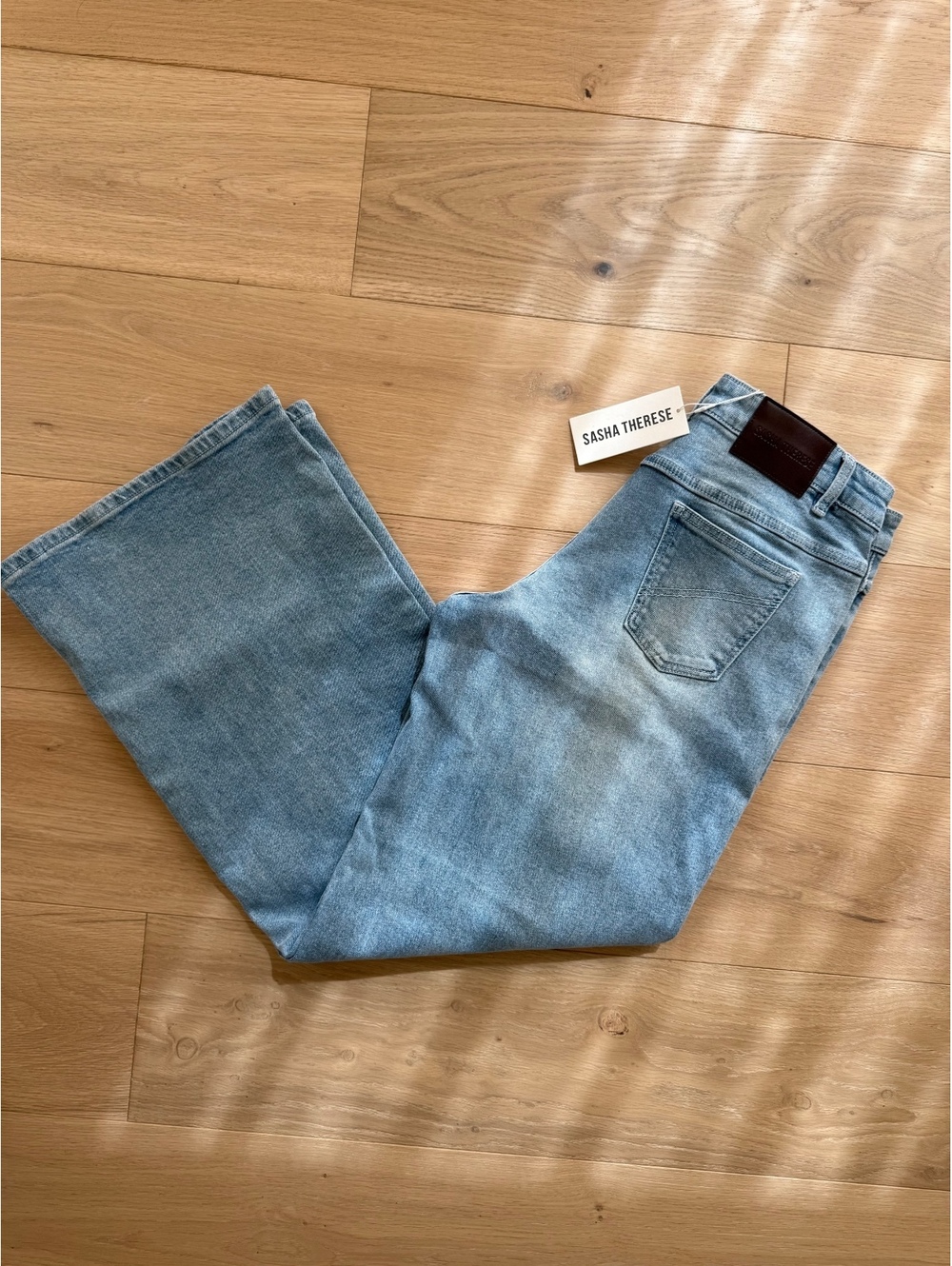 NWT Sasha Therese Aliyah Jeans Denim Blue Wide Leg M